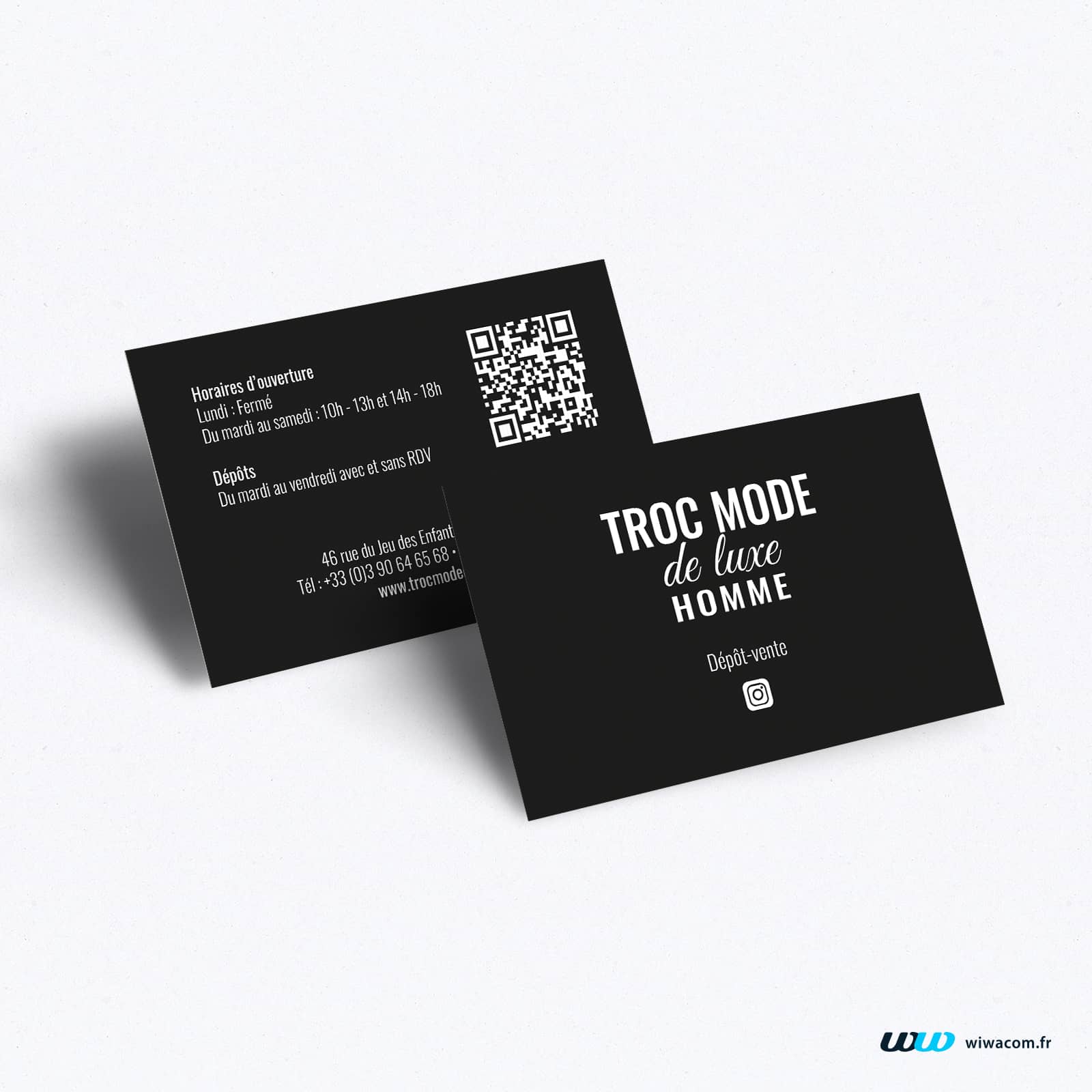 Carte de visites - Troc Mode Deluxe Homme
