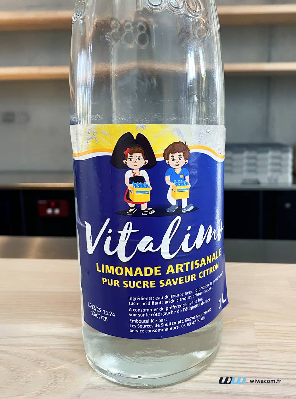 Étiquette de bouteille de limonade pour Alsacienne de Boissons