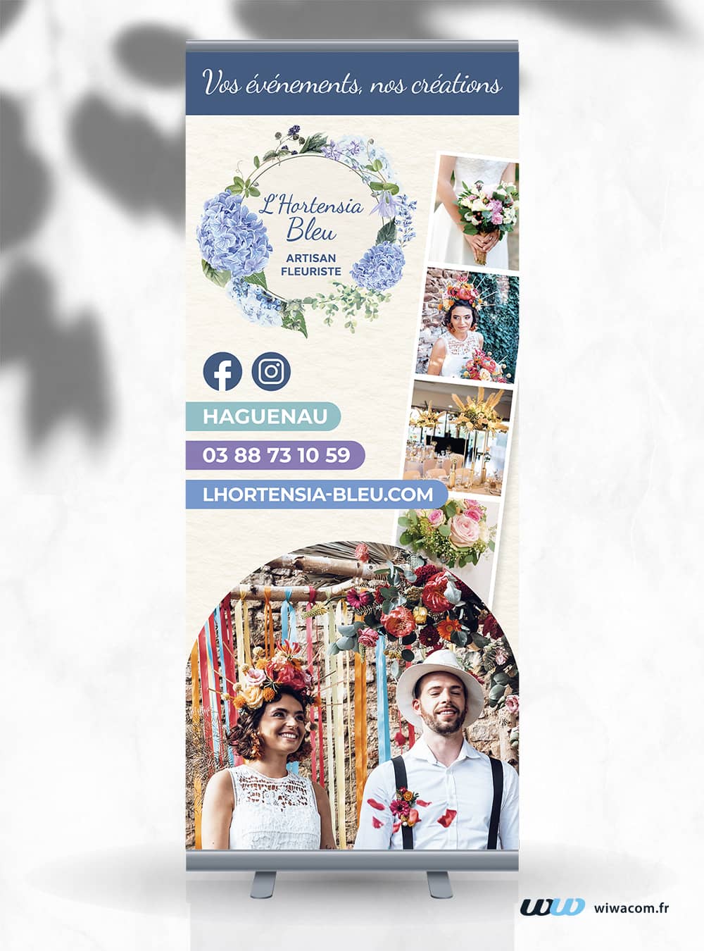 Roll-up l'Hortensia Bleu