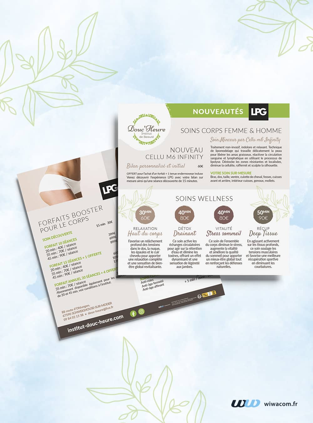 Flyer pour Institut Douc'Heure