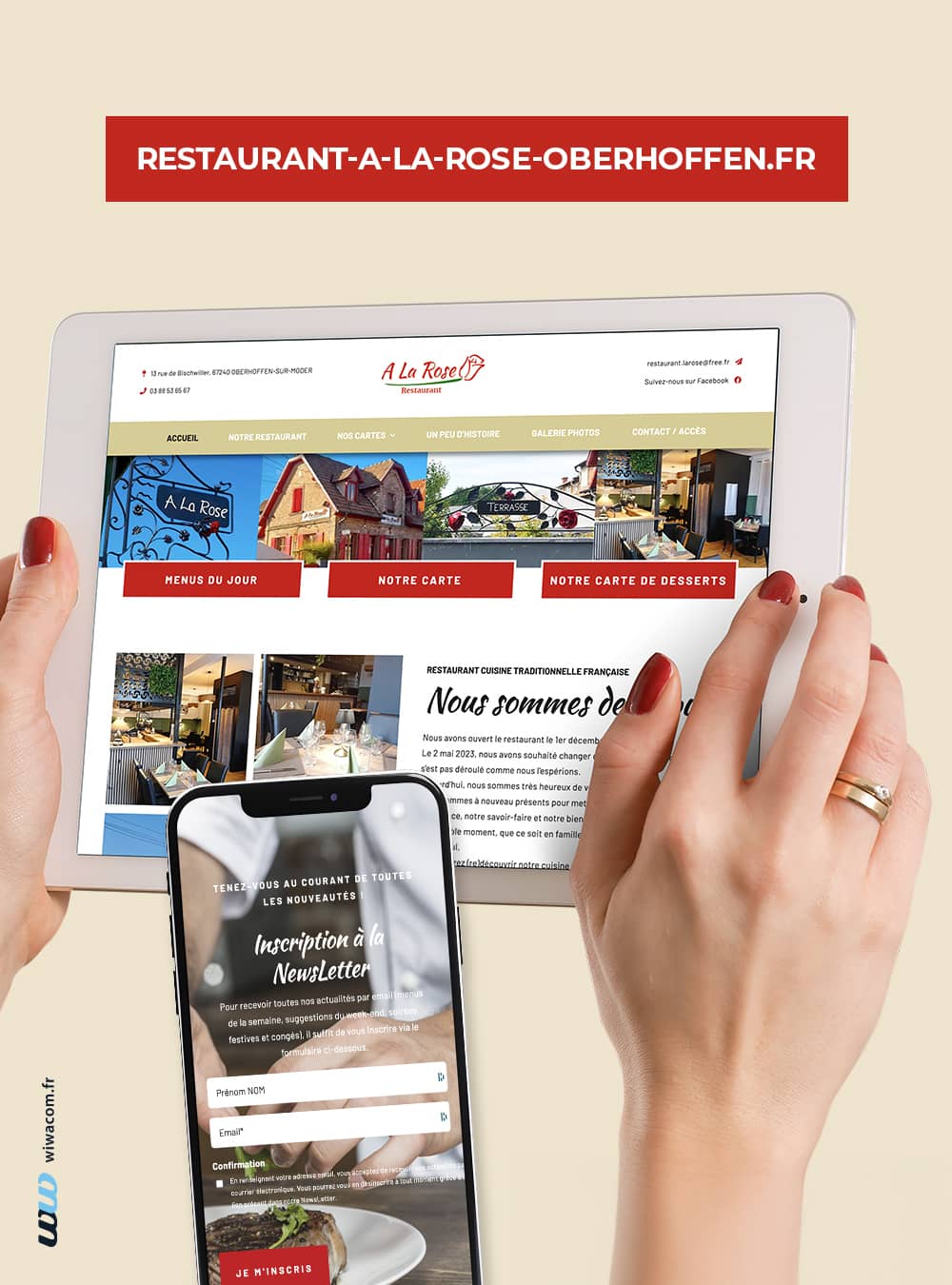 Création site internet restaurant-a-la-rose-oberhoffen.fr